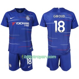 Billige Fotballdrakter Chelsea GIROUD 18 Barn Hjemmedraktsett 2018/19 Kortermet